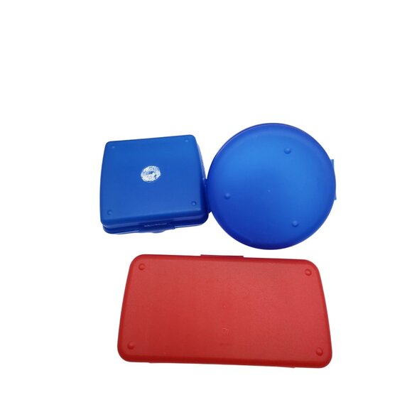 Tupperware set of 3 Sandwich Keepers Bagel Sub Regular - Picture 2 of 2